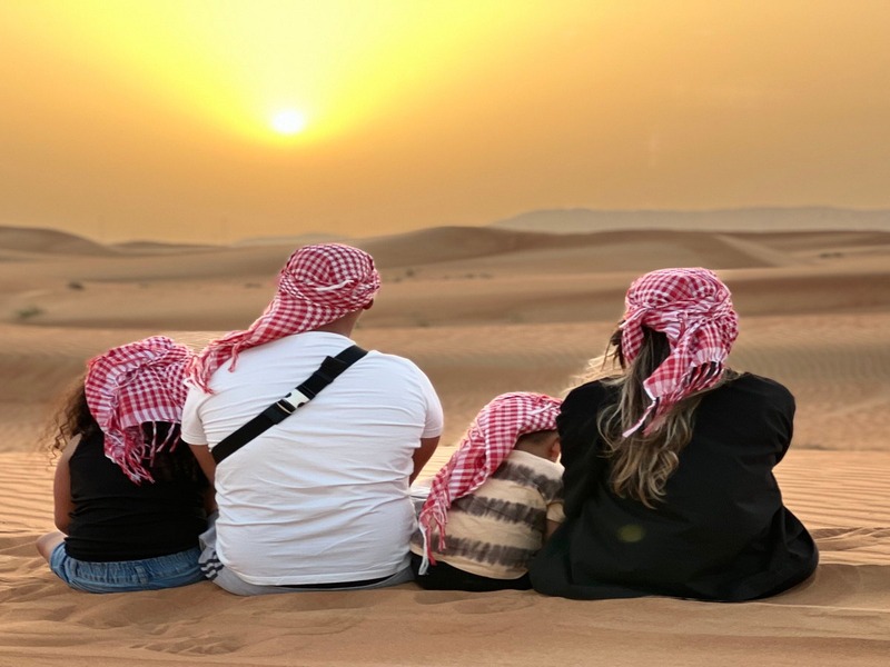 Magical desert sunset views that take your breath away 🌅 #DubaiMoments